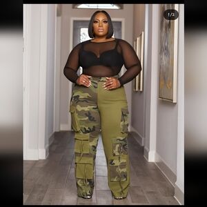 2-Tone Camo Pants Size 3X Brand New